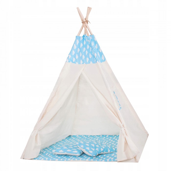 Детская палатка (вигвам) Springos Tipi XXL TIP05 White/Sky Blue
