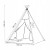 Детская палатка (вигвам) Springos Tipi XXL TIP06 White/Sky Blue