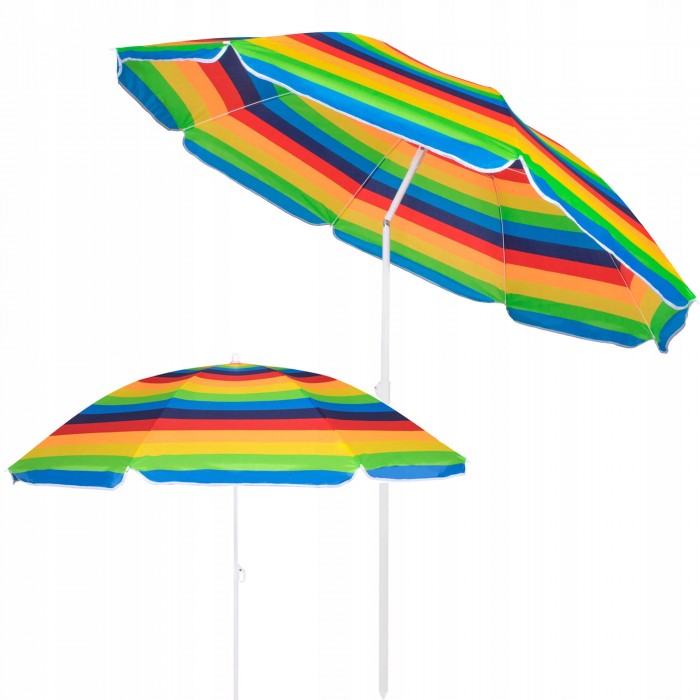Пляжна парасолька з регульованою висотою та нахилом Springos 180 см BU0009