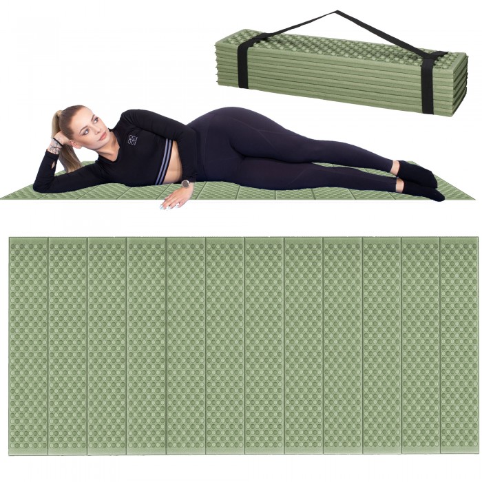 Каремат туристический Springos XPE 182 x 60 x 0.8 cм складной PM0010 Green/Grey
