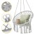Кресло-качели 4FIZJO Boho Dream 80 см подвесное, плетеное Grey (P-5905973404525)