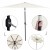 Зонт садовый стоячий (для террасы, пляжа) с наклоном Springos 290 см GU0017