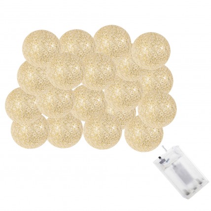 Гірлянда на батарейках Springos Cotton Balls 6 м 30 LED CL0050 Warm White