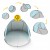 Намет пляжний 4FIZJO Pop-Up 195 x 120 см саморозкладний Grey/Mint (P-5905973401432)