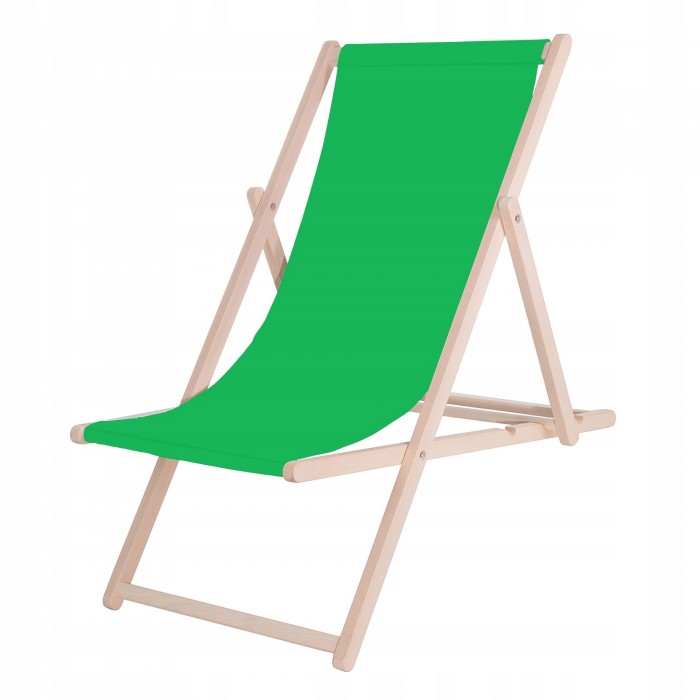 Шезлонг (крісло-лежак) дерев'яний для пляжу, тераси та саду Springos DC0001 GREEN