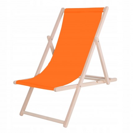 Шезлонг (крісло-лежак) дерев'яний для пляжу, тераси та саду Springos DC0001 OR