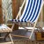Шезлонг (крісло-лежак) дерев'яний для пляжу, тераси та саду Springos DC0001 WHBL