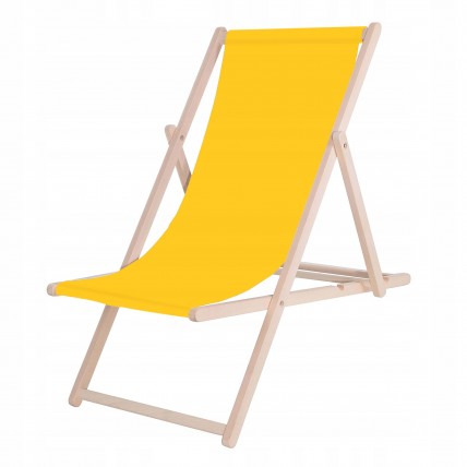 Шезлонг (кресло-лежак) деревянный для пляжа, террасы и сада Springos DC0001 YL