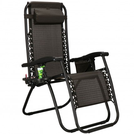 Шезлонг (кресло-лежак) для пляжа, террасы и сада Springos Zero Gravity GC0001