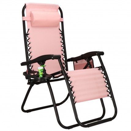 Шезлонг (крісло-лежак) для пляжу, тераси та саду Springos Zero Gravity GC0027