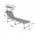 Шезлонг (лежак) для пляжа, террасы и сада с навесом Springos GC0038