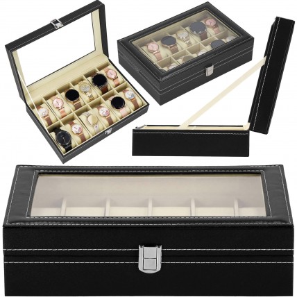 Скринька (органайзер) для зберігання годинників Springos 30 x 20 x 8 см HA1058