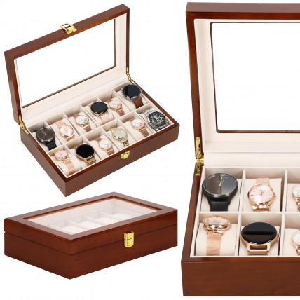 Скринька (органайзер) для зберігання годинників Springos 31.5 x 20 x 8 см HA1069