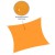 Тент-парус теневой для дома, сада и туризма Springos 5 x 5 м SN1023 Orange