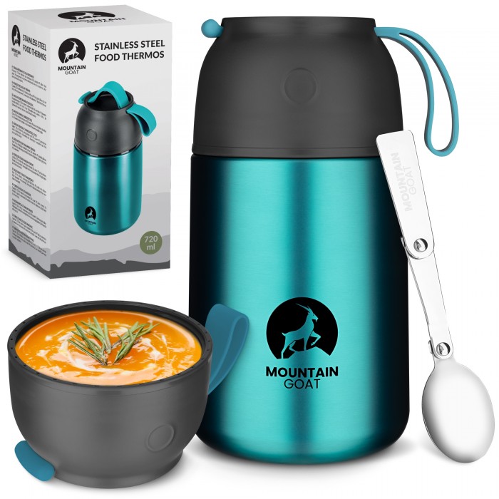 Термос для еды Mountain Goat 0.72 л с ложкой Blue (P-5905973406963)
