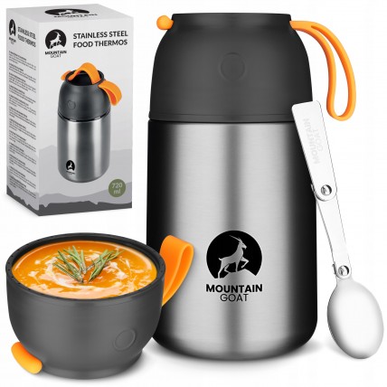 Термос для їжі Mountain Goat 0.72 л з ложкою Silver (P-5905973406970)