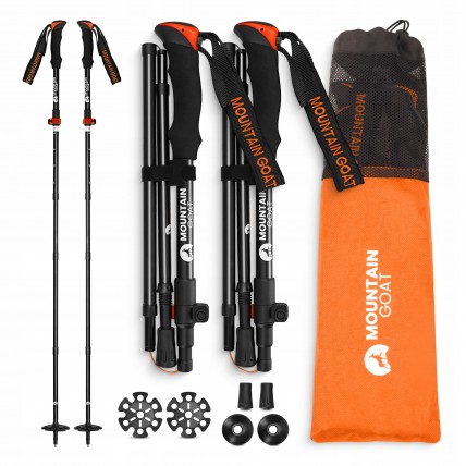 Трекинговые палки Mountain Goat Pro+ 43-130 см Black/Orange (P-5907739318251)