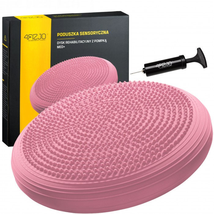 Балансувальна подушка-диск 4FIZJO MED+ 33 см (сенсомоторна) масажна 4FJ0316 Pink