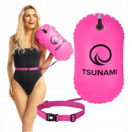 Буй для плавания TSUNAMI Basic надувной Pink (P-5907739314079)