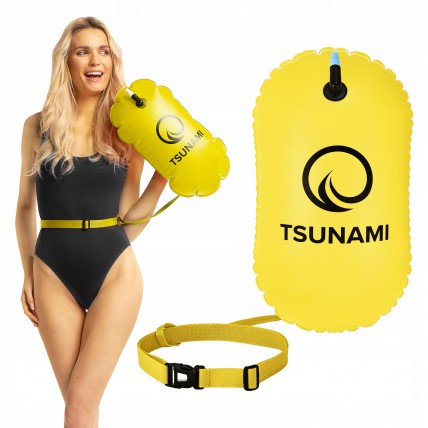 Буй для плавания TSUNAMI Basic надувной Yellow (P-5907739316806)