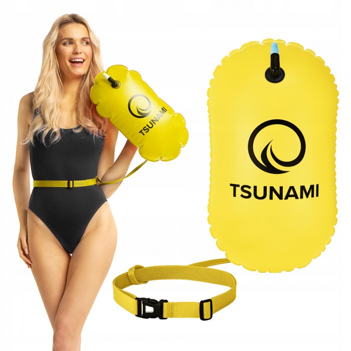 Буй для плавания TSUNAMI Basic надувной Yellow (P-5907739316806)