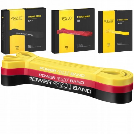 Еспандер-петля 4FIZJO Power Band 2-17 кг (резина для фітнесу і спорту) набір 3 шт 4FJ0062