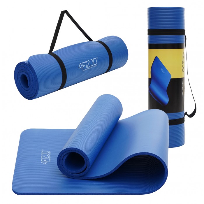 Килимок (мат) спортивний 4FIZJO NBR 180 x 60 x 1.5 см для йоги та фітнесу 4FJ0112 Blue