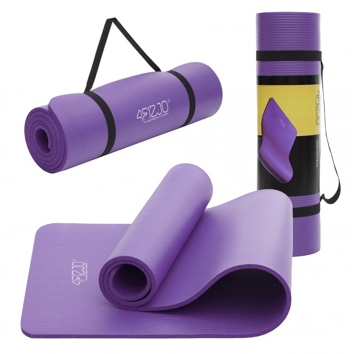 Килимок (мат) спортивний 4FIZJO NBR 180 x 60 x 1.5 см для йоги та фітнесу 4FJ0151 Violet