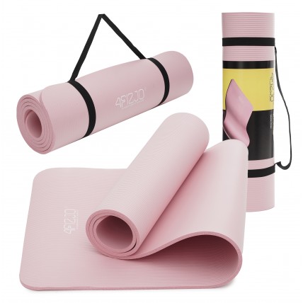 Килимок (мат) спортивний 4FIZJO NBR 180 x 60 x 1 см для йоги та фітнесу 4FJ0372 Pink