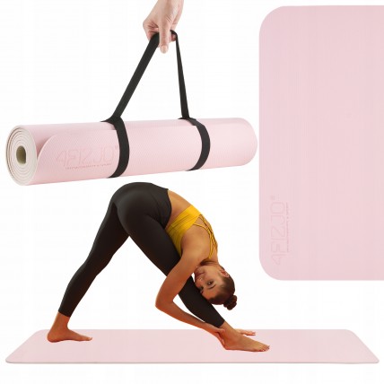 Коврик (мат) спортивный 4FIZJO TPE 180 x 60 x 0.6 см для йоги и фитнеса 4FJ0375 Pink/Grey