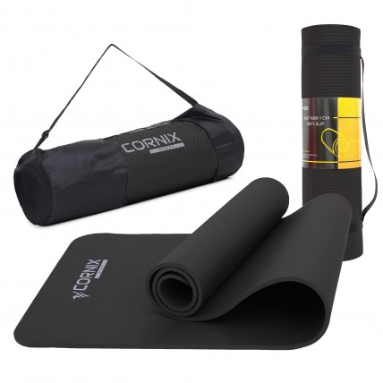 Коврик спортивный Cornix NBR 183 x 61 x 1 cм для йоги и фитнеса XR-0013 Black
