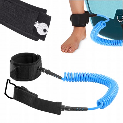 Ліш страхувальний для дошки TSUNAMI SUP-Leash Black/Blue (P-5907739316486)