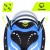 Лопатки для плавання в басейні TSUNAMI Swimming Paddles 2 шт Black/Blue (P-5905973405355)