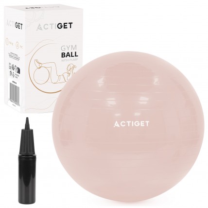 Мяч для фитнеса (фитбол) Actiget 65 см с насосом ACT0143 Light Pink
