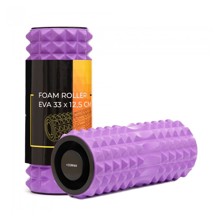 Массажный ролик Cornix EVA 33 x 12,5 см (валик, роллер) XR-0338 Violet