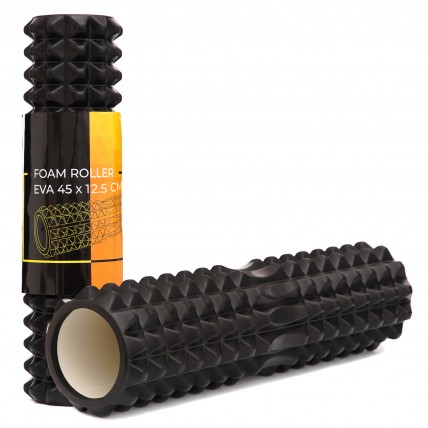 Масажний ролик Cornix EVA 45 x 12.5 см (валик, роллер) XR-0334 Black