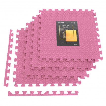 Мат-пазл (ласточкин хвост) Cornix Mat Puzzle EVA 120 x 120 x 1 cм XR-0230 Pink