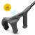 Костыли ортопедические 4FIZJO MED 2 шт с опорой для локтя, регулируемые Black (P-5905973403375)