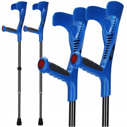 Костыли ортопедические 4FIZJO MED 2 шт с опорой для локтя, регулируемые Blue (P-5905973403597)