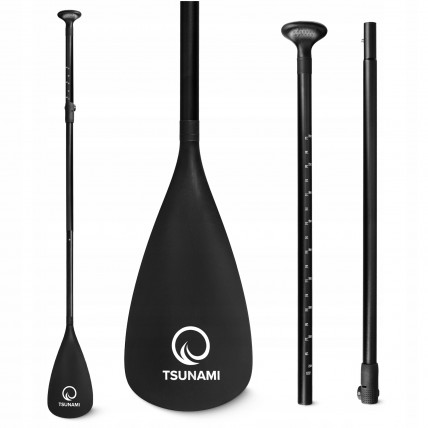 Весло для SUP-доски TSUNAMI 160-215 см, регулируемое, складное, Black (P-5907739316462)