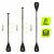Весло для SUP-доски TSUNAMI 2 в 1 160-225 см, регулируемое, складное, Black (P-5907739316431)