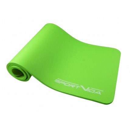 Килимок (мат) спортивний SportVida NBR 180 x 60 x 1 см для йоги та фітнесу SV-HK0248 Green