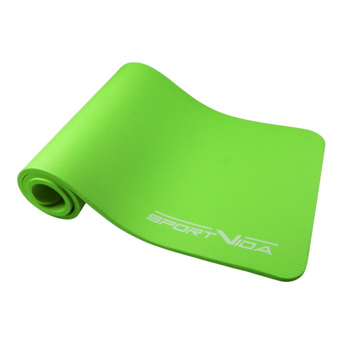 Коврик (мат) для йоги та фітнесу SportVida NBR 1.5 см SV-HK0250 Green