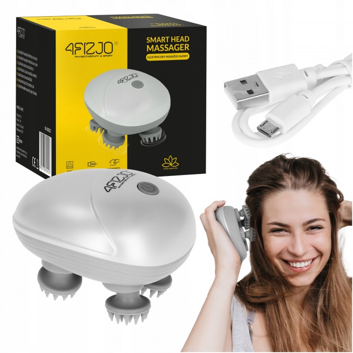 Електричний масажер для голови 4FIZJO Smart Head Massager White (P-5907739319500)