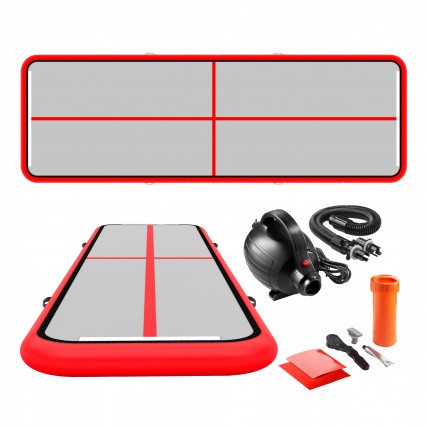 Мат надувной гимнастический 4FIZJO Air Track Mat 600 x 200 x 20 см White/Red (P-5907739312044)