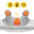 Накидка-масажер 4FIZJO Shiatsu Evo+ для шиї та спини, акумуляторний Grey (P-5905973404150)