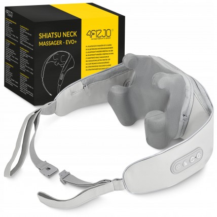Накидка-масажер 4FIZJO Shiatsu Evo+ для шиї та спини, акумуляторний Grey (P-5905973404150)