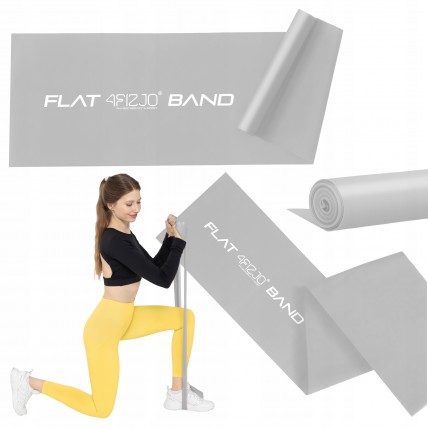 Лента-эспандер для спорта и реабилитации 4FIZJO Flat Band 200 х 15 см 15-25 кг Silver (P-5907739310446)