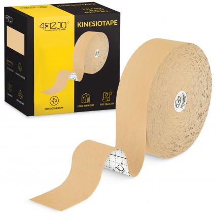 Стрічка кінезіологічна (кінезіо тейп) 4FIZJO 5 см x 31 м Beige (P-5905973405539)