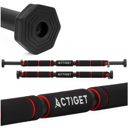 Турник раздвижной Actiget 62-100 см ACT0167 Black/Red Турник раздвижной Actiget 62-100 см ACT0167 Black/Red